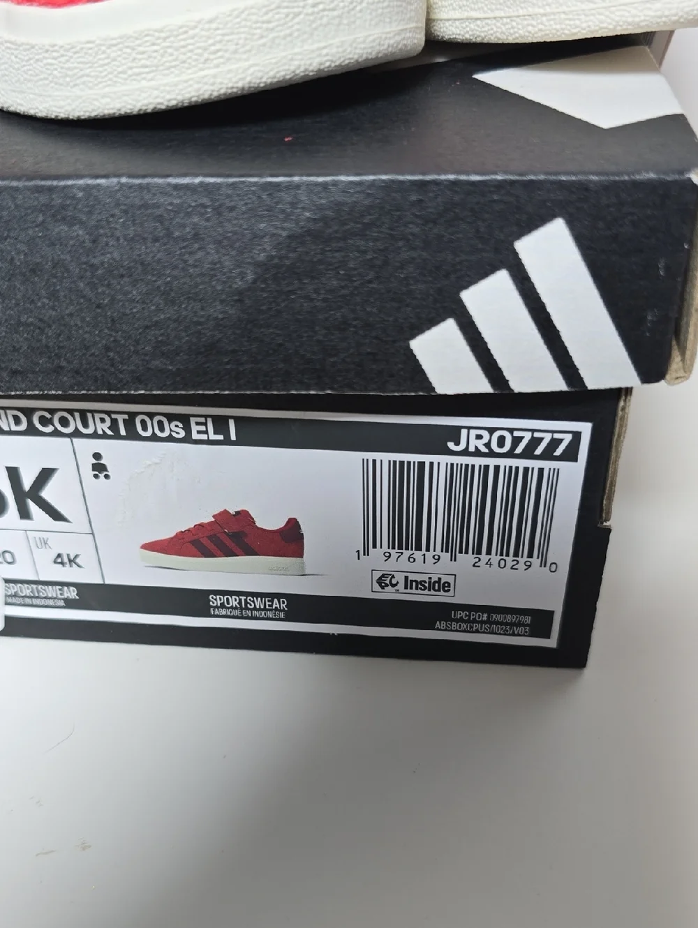 Adidas Grand Court 00s EL I Toddler Red Sneakers Size 5K Nwt - Picture 8 of 8